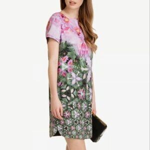 Ted Baker Pink and Green Floral Mini Dress